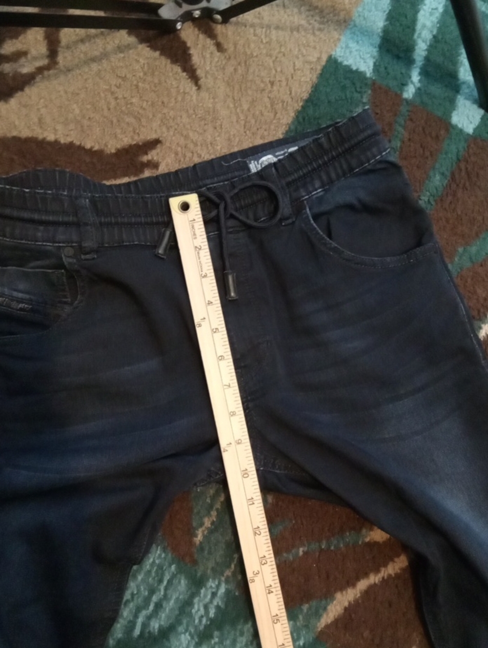 Diesel KraileybR-NE Womens Jogger Skinny Leather Trim Pull On Stretchy Size 29 - Picture 12 of 14
